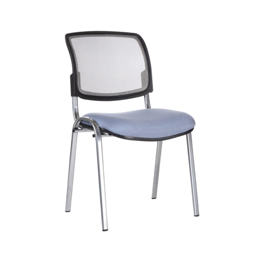 SILLA ISO MESH Silla de visita ISO Mesh perspectiva estructura negra oficina ScrivaniaMx