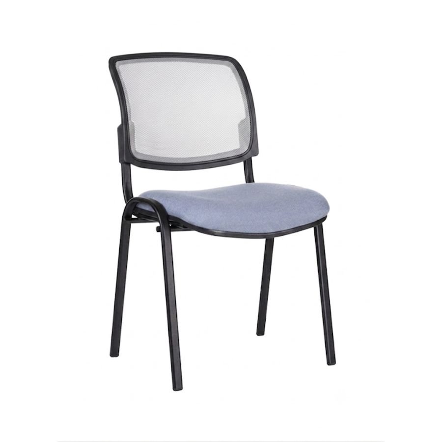 SILLA ISO MESH Silla de visita ISO Mesh perspectiva estructura gris cromo ScrivaniaMx