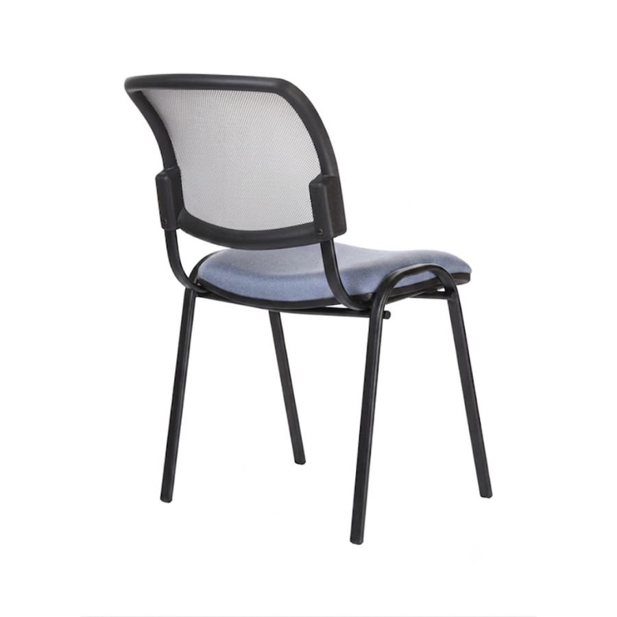 SILLA ISO MESH Silla de visita ISO Mesh vista trasera estructura gris cromo ScrivaniaMx