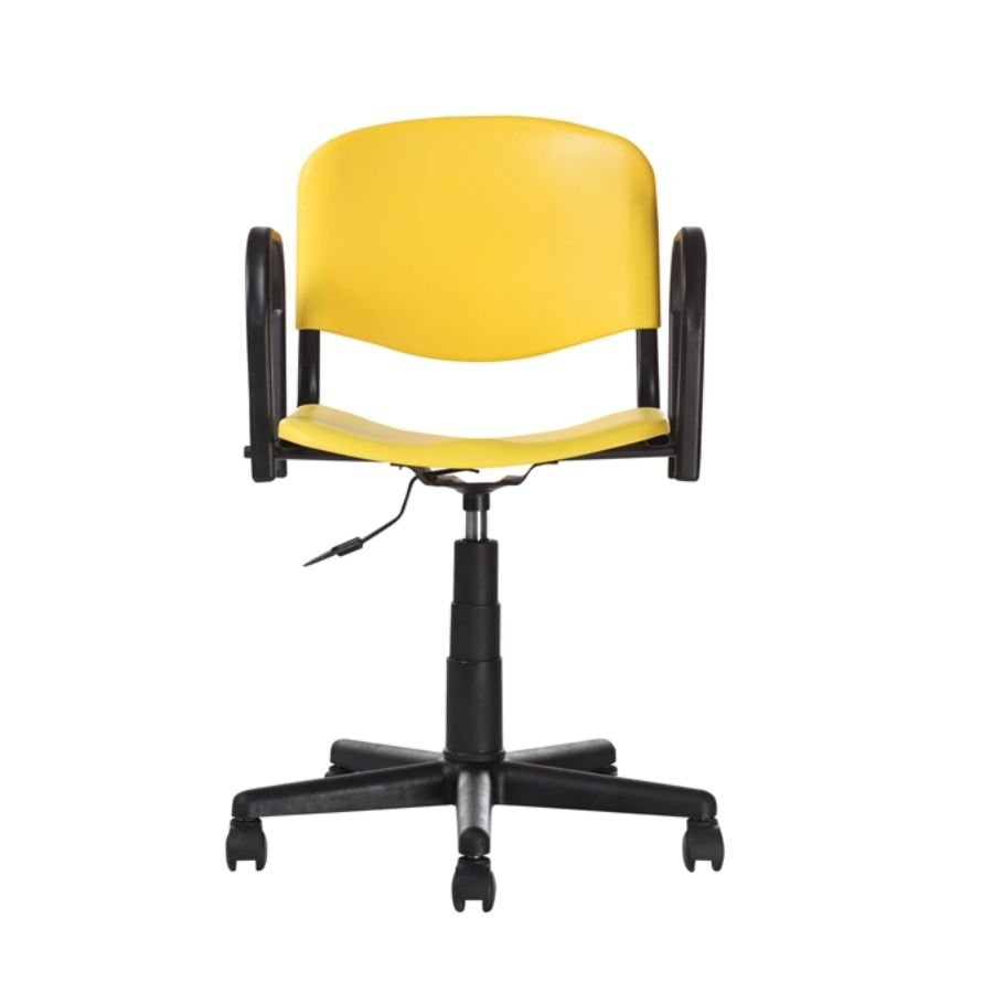 SILLA ISO P PLASTIC Silla Iso P Brazos Amarilla Frontal