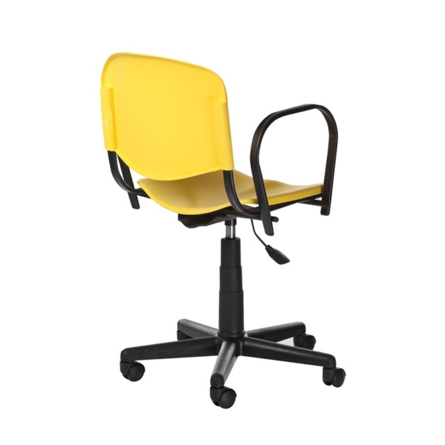 SILLA ISO P PLASTIC Silla Iso P Brazos Amarilla Trasera