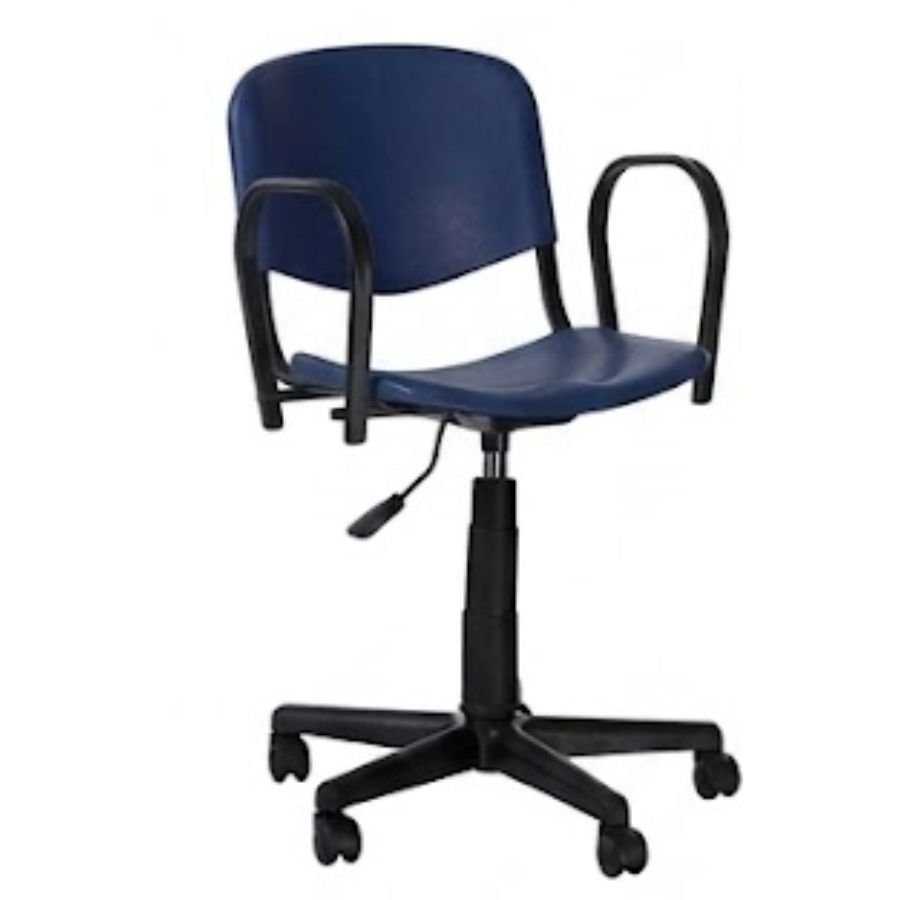 SILLA ISO P PLASTIC Silla Iso P Brazos Azul Perspectiva