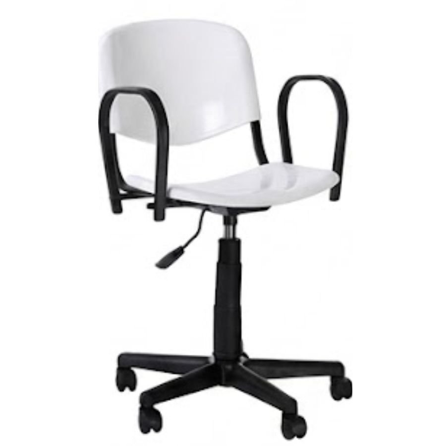 SILLA ISO P PLASTIC Silla Iso P Brazos Blanca Persp