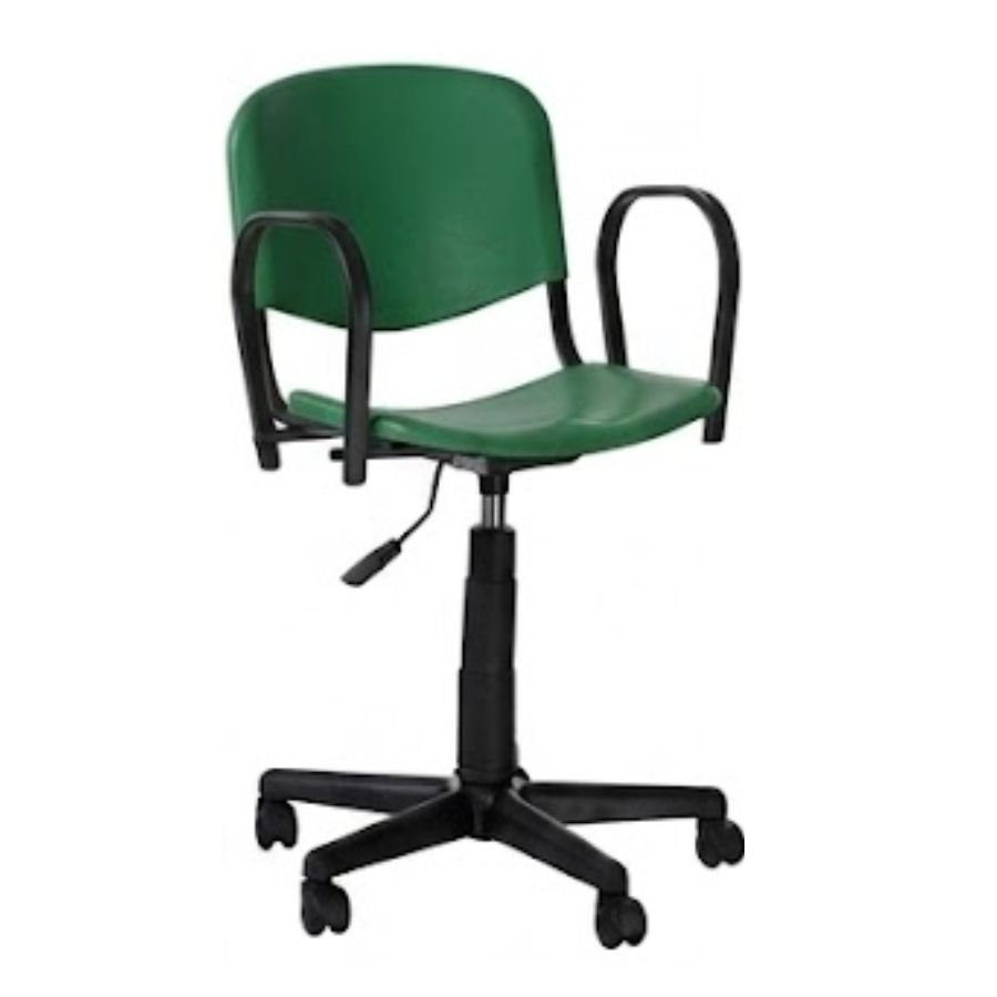 SILLA ISO P PLASTIC Silla Iso P Brazos Verde Perspectiva