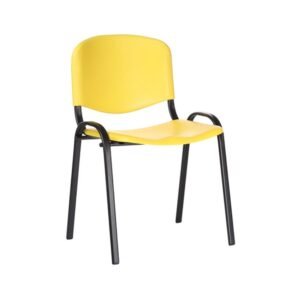 Silla ISO Plastic color amarillo perspectiva ScrivaniaMx