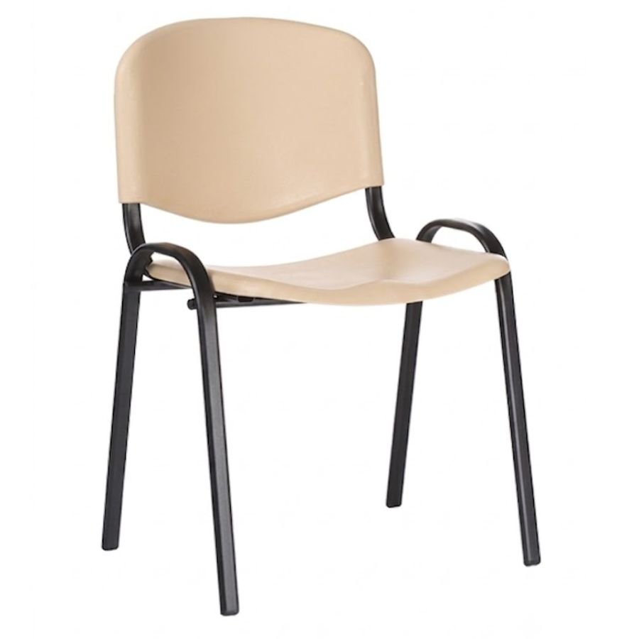 SILLA ISO PLASTIC Silla ISO Plastic beige base negra ergonómica oficina ScrivaniaMx