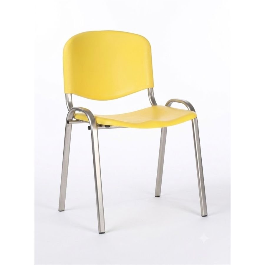 SILLA ISO PLASTIC Silla ISO Plastic base cromo amarillo ScrivaniaMx