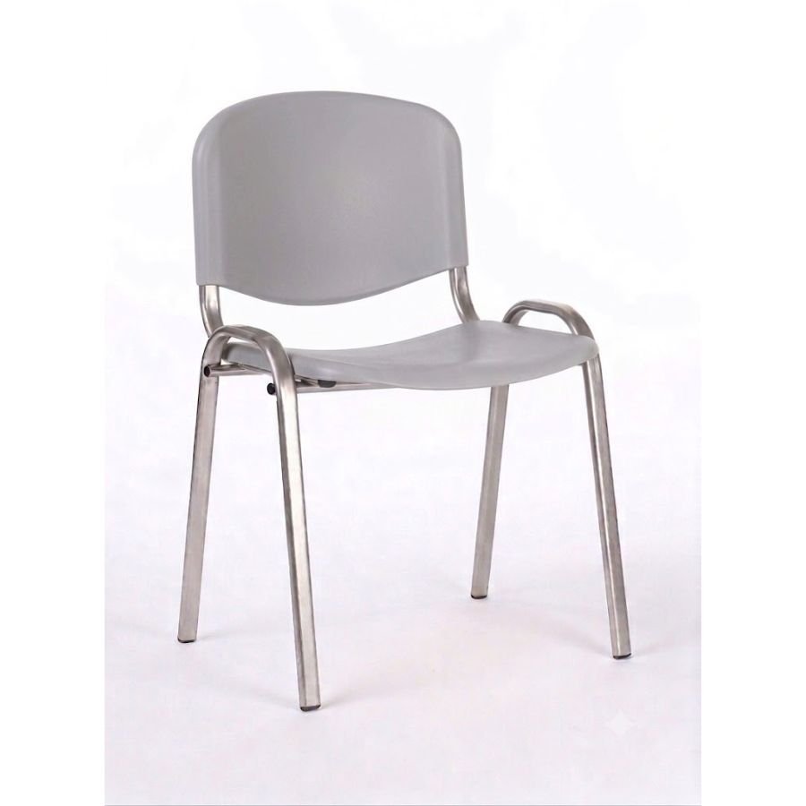 SILLA ISO PLASTIC Silla ISO Plastic base cromo gris ScrivaniaMx