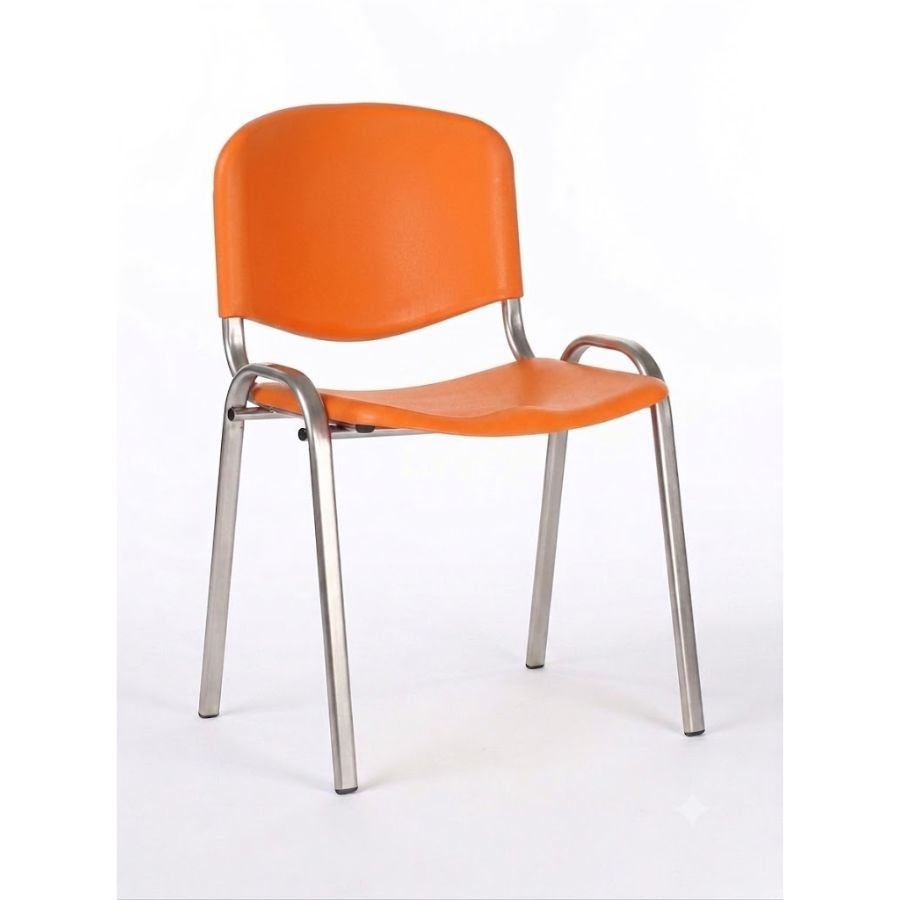 SILLA ISO PLASTIC Silla ISO Plastic base cromo naranja ScrivaniaMx
