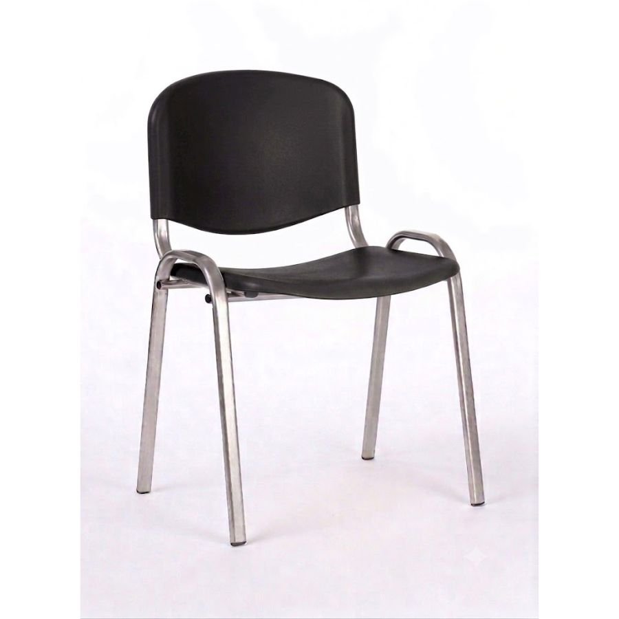 SILLA ISO PLASTIC Silla ISO Plastic base cromo negro ScrivaniaMx