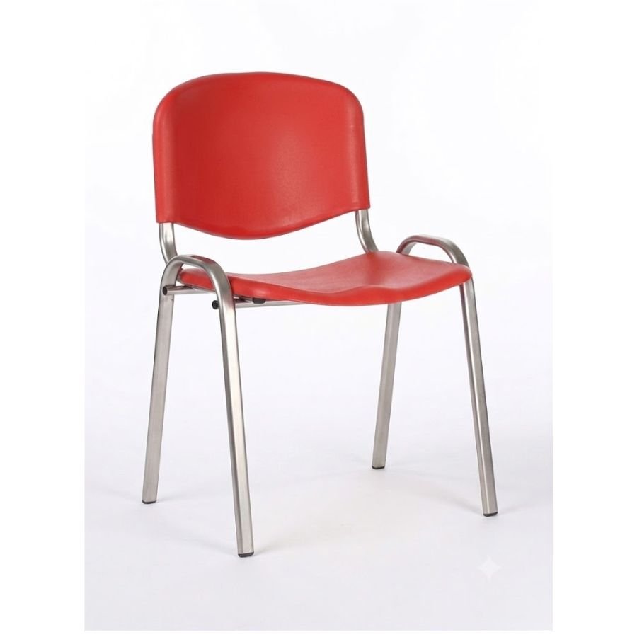 SILLA ISO PLASTIC Silla ISO Plastic base cromo rojo ScrivaniaMx