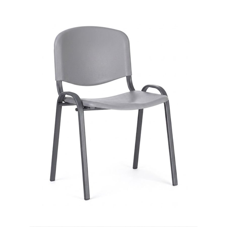 SILLA ISO PLASTIC Silla ISO Plastic color gris perspectiva ScrivaniaMx