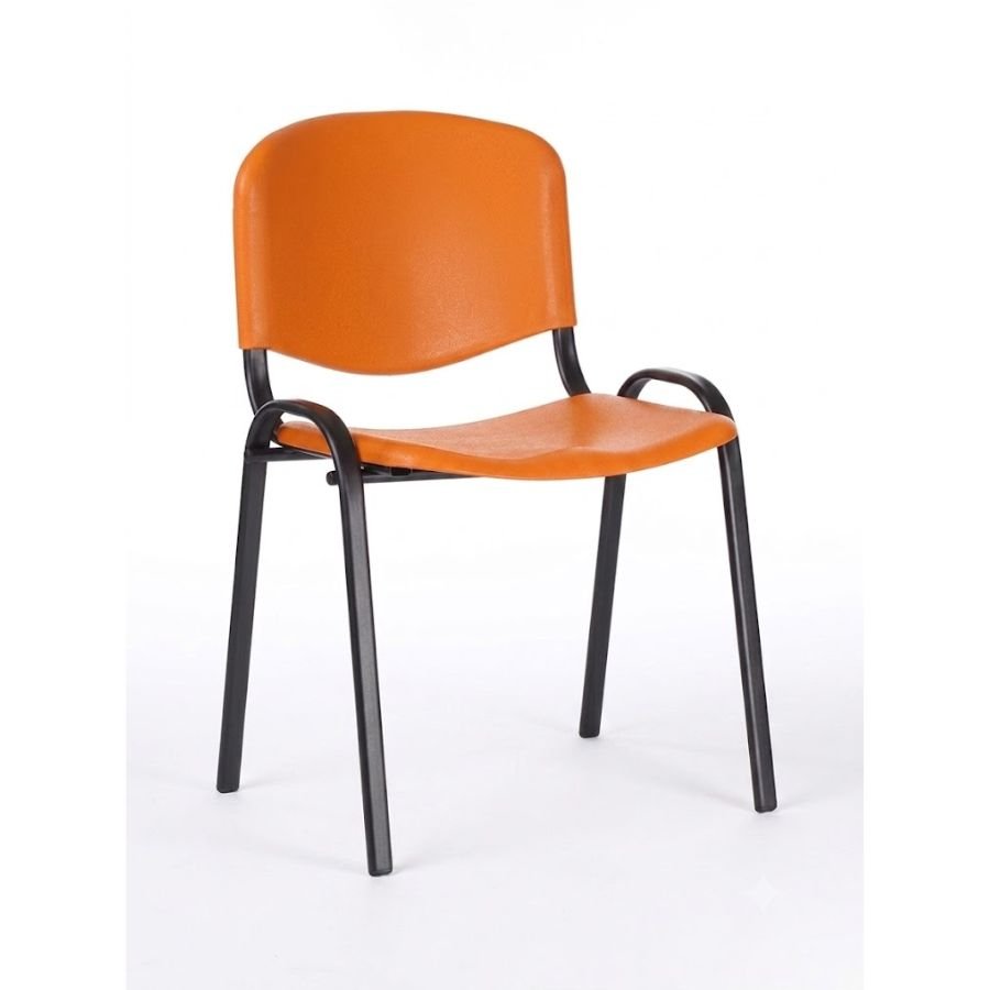 SILLA ISO PLASTIC Silla ISO Plastic color naranja perspectiva ScrivaniaMx