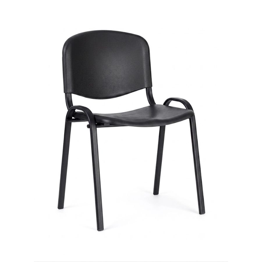 SILLA ISO PLASTIC Silla ISO Plastic color negro perspectiva ScrivaniaMx