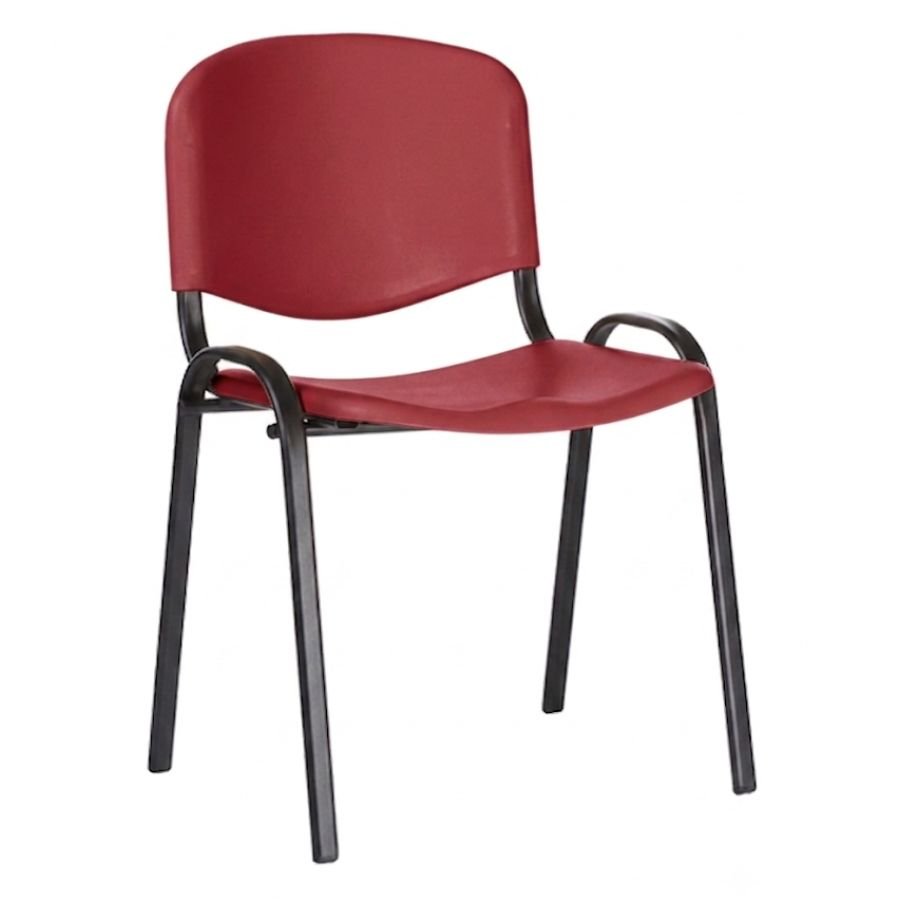 SILLA ISO PLASTIC Silla ISO Plastic salmón base negra ergonómica oficina ScrivaniaMx