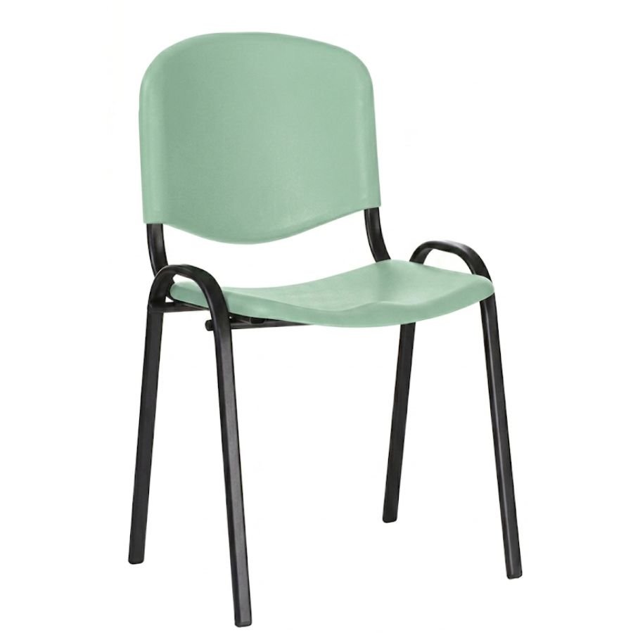 SILLA ISO PLASTIC Silla ISO Plastic verde menta base negra ergonómica oficina ScrivaniaMx