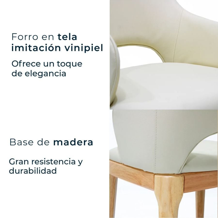 SILLA DE COMEDOR VIERO Forro tela Viero