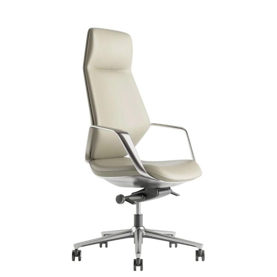 SILLA WAYNE A Silla moderna Wayne A beige en perspectiva frontal ScrivaniaMx