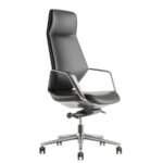 Silla ejecutiva Wayne A negra en perspectiva ergonómica ScrivaniaMx