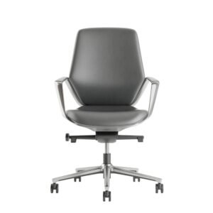Silla ergonómica Wayne B gris vista frontal ScrivaniaMx