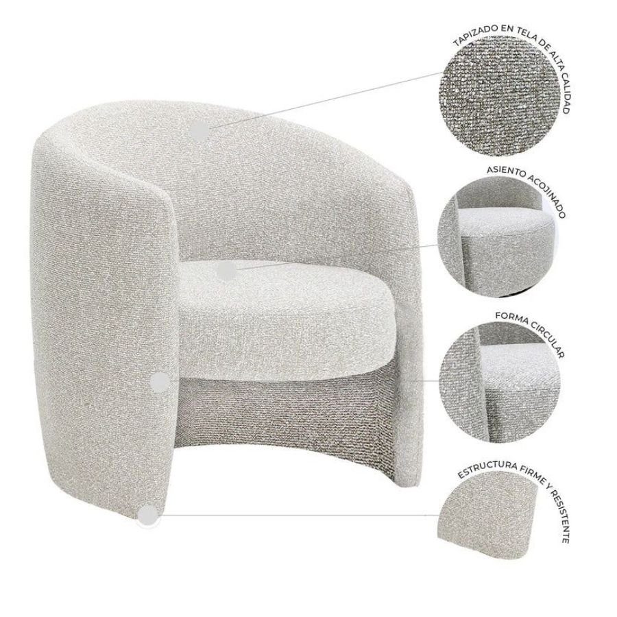 SILLON TAVIANO Diagrama de estructura interna y resistencia Sillón Taviano ScrivaniaMx