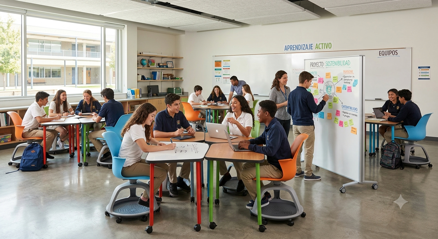 Mobiliario Escolar Polivalente Un aula moderna y funcional con mobiliario polivalente